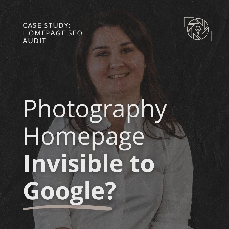 Photography Homepage Invisible to Google?